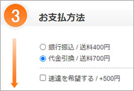 支払い方法の選択